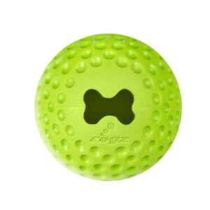 צעצוע לכלב רוגז כדור גומי לעיסה קטן צבע ירוק ליים-0