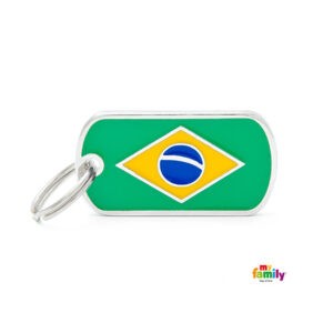 תג שם לכלב - דגל ברזיל-0