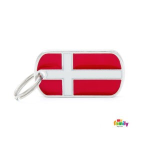 תג שם לכלב - דגל דנמרק-0
